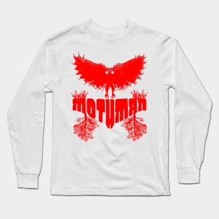 Mothman West Virginia Wing Humanoid Moth Retro Vintage Red Long Sleeve T-Shirt